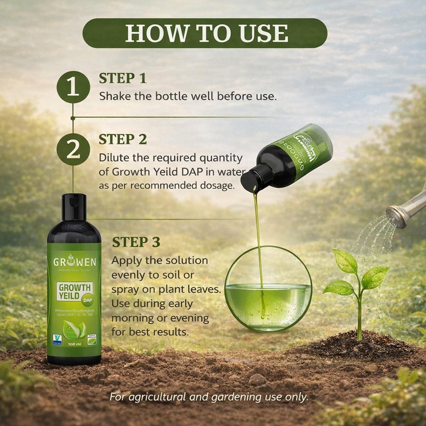 Combo of Growth Yield Liquid(100ml) With Plant Booster (50ml)