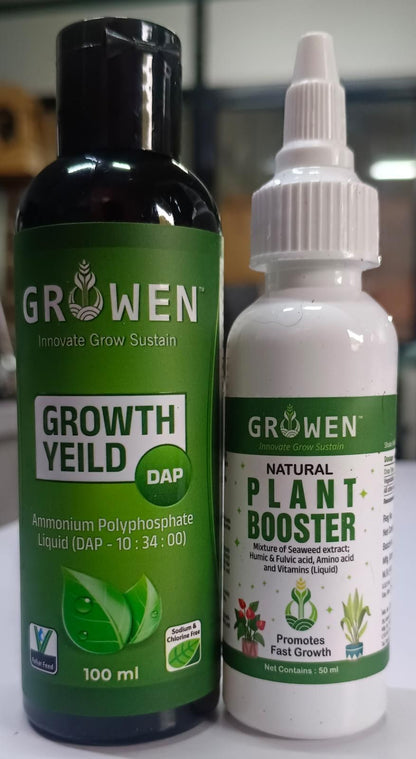 Combo of Growth Yield Liquid(100ml) With Plant Booster (50ml)